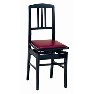 【クリックでお店のこの商品のページへ】ピアノ椅子 No.5 黒塗: 楽器