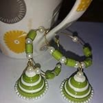 Green Paper Traditional Jhumki Earring