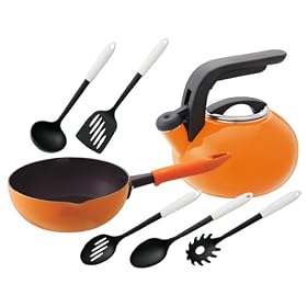 MEYER �X�y�V�����Z�b�g �I�����W �yAmazon.co.jp����z �f�B�[�v�X�L���b�g20cm�E�J�[�����O�P�g�� 1.4L &�L�b�`���c�[��5�_�Z�b�g