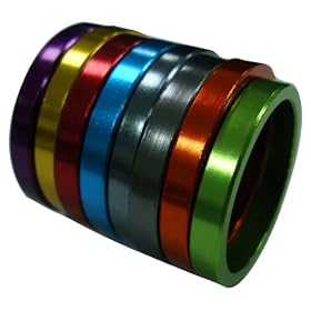 BIKE ATTITUDE(�o�C�N�A�e�B�e���[�h) �A���~�X�y�[�T�[3�F�Z�b�g 5mm ���]�ԗp�A�N�Z�T���[ �u���[�E���b�h�E�O���[ COLOR ANODIZED-5