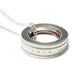 �yLOVE of DESTINY�z�^���̐Ԃ����y�A�l�b�N���X �`�F�[��40cm~50cm �V���o�[ ���S����(SILVER950)���{�� LOD-008