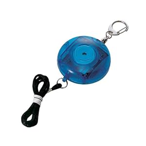 【クリックで詳細表示】サッと引くだけで緊急事態を音と光で周囲に知らせる！ スマイルキッズ 光る防犯ブザー ブルー ABA-313