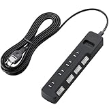 ELECOM ���K�[�h�^�b�v �ʃX�C�b�` �z�R���V���b�^�[�t 4�� 5m BK T-K04-2450BK