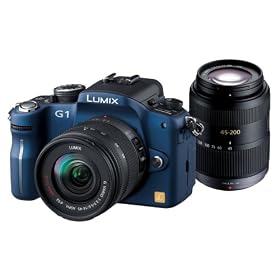 Panasonic �f�W�^�����J���� LUMIX (���~�b�N�X) G1 W�����Y�L�b�g �R���t�H�[�g�u���[ DMC-G1W-A