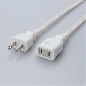 ELECOM 2�s���v���O�d�������P�[�u�� 5.0m T-E2250