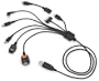 7+1in1USB�[�d�P�[�u�� microUSB�R�l�N�^�t���@�u���b�N���f���@RCG-U7SPB+M