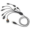 7+1in1USB�[�d�P�[�u�� microUSB�R�l�N�^�t���@�u���b�N���f���@RCG-U7SPB+M