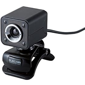 ELECOM �K���X�����Y����Web�J���� 130����f �}�C�N���� LED���C�g���� �u���b�N UCAM-DLK130TBK