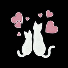 �ʎ��G�{�� I LOVE CAT �L�ƃn�[�g/W �z���C�g LOVECAT-05-W