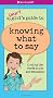 A Smart Girl's Guide to Knowing What to Say (American Girl)