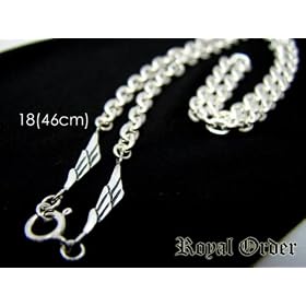 �yROYAL ORDER�z #2 RECTANGULAR NECKLACE 18�@���C�����I�[�_�[/�V���o�[�A�N�Z�T���[/SN366-18