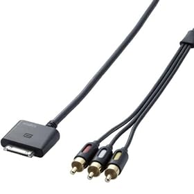 Logitec iPhone4/4S/3GS/3G/iPod�Ή� �[�d�pUSB�|�[�g���ڃr�f�I�P�[�u�� LHC-RUI01