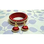 Vasavi Thread Bangles (Set of 2) and Ear Rings