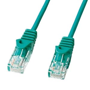 【クリックでお店のこの商品のページへ】SANWA SUPPLY カテゴリ6単線LANケーブル 1m グリーン LKB6-01G