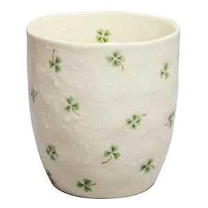 【クリックでお店のこの商品のページへ】美濃焼 ハッピークローバー えくぼ カップ グリーン K21038