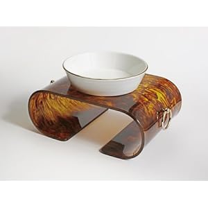 【クリックで詳細表示】ディッシュテーブル アンバー 一皿用 Lサイズ (水用)