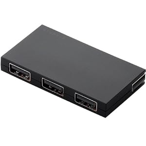 【クリックでお店のこの商品のページへ】ELECOM USB2.0HUB コネクタ収納 バスパワー 4ポート ブラック U2H-CK4BBK