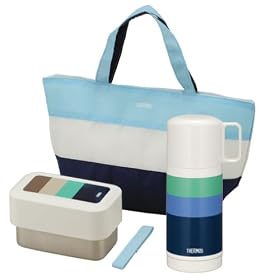Amazon.co.jp���� THERMOS�X�y�V�����Z�b�g �y�t���b�V�������`�{�b�N�X DBH-551W BL&�X�e�����X�X�����{�g�� FEJ-350 BL�z