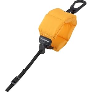 【クリックで詳細表示】OLYMPUS フロートハンドストラップ カラビナ付 CHS-06ORG