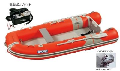 ジョイクラフト オレンジペコ 300 JOP-300 ホンダ2PS4スト エンジン付き 検無 4人乗りゴムボート