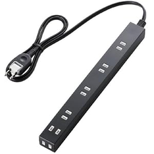 【クリックで詳細表示】ELECOM ACアダプタすっきりタップ 雷ガード 6個口 1m ブラック T-SLK-2610BK