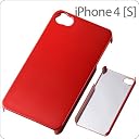 レイアウト iPhone4/4S用ハードコーティングメタリックシェルジャケット/メタリックレッド RT-P4C10/MR