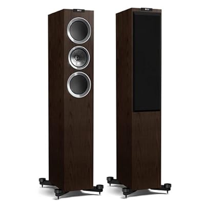 KEF ステレオスピーカーシステムR500/WNV(ウォールナット)(ペア)