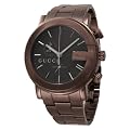 [�O�b�`]GUCCI �r���v 101M �u���E�� PVD �N���m�O���t YA101341 �����Y �y���s�A���i�z