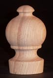  Solid Wood Finial Pole Ends for curtain rods - 2/bag [CAPITOL CITY LUMBER]
