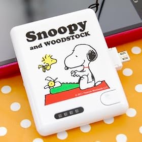 �X�k�[�s�[�iSNOOPY�j micro USB�[�q�Ή� ���`�E���C�I���[�d�� �z���C�g�@EP777B