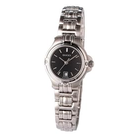 [�O�b�`]GUCCI �r���v 9045 SS �u���b�N YA090506 ���f�B�[�X �y���s�A���i�z