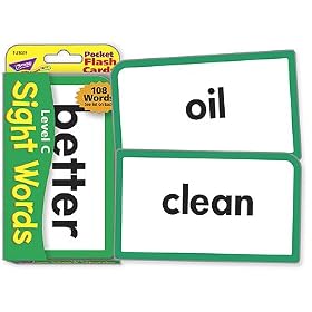 Level C Sight Words Pocket Flash Cards