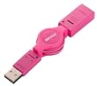 iBUFFALO USB�����P�[�u�� A�I�X:A���X �������^�C�v 0.65m �s���N BSUAAM206PK