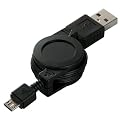 iBUFFALO USB�P�[�u�� 2.0�Ή� A-TYPE:microB ������� 0.8m �u���b�N BSMPC02U08BK