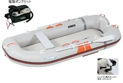 ジョイクラフト ワンダーマグ 282 検無 2-3人乗りゴムボート ジェイモ1PS2スト エンジン・電動ポンプ付き