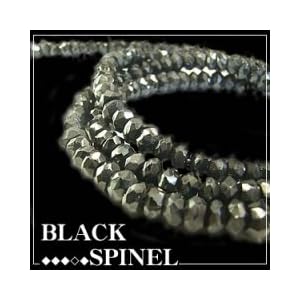 【クリックで詳細表示】ブラックスピネルネックレス 38cm