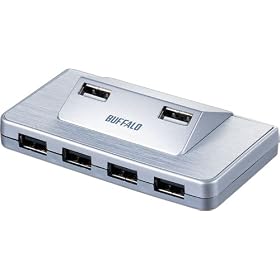 BUFFALO BHB6-U2A01/SV USB HUB �Z���t&�o�X�p���[���p 6P