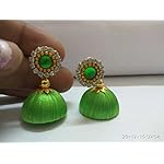 Green silk thread Jhumka