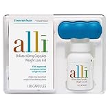  Alli Weight-Loss Aid, Orlistat 60mg Capsules, 150-Count Starter Pack