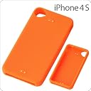 iPhone4S スリップガードシリコンジャケット/オレンジ