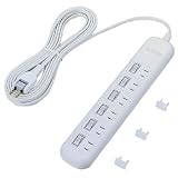 ELECOM �Ɨ��X�C�b�`�t�h�΃^�b�v 2P6�� 5.0m �z���C�g T-F5650WH�G���R���ɂ��