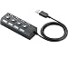 ELECOM USB2.0HUB �ʃX�C�b�`�t �o�X�p���[ 4�|�[�g 1m �u���b�N U2H-TZS410BBK
