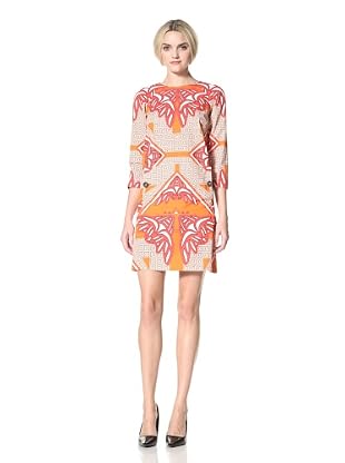DEREK LAM Women's Kaleidoscope Print Dress (Coral)