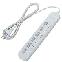 ELECOM �Ɨ��X�C�b�`�t���K�[�h�^�b�v 2P6�� 2.5m �z���C�g T-F6625WH