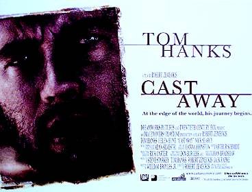  CAST AWAY UK QUAD POSTER TOM HANKS HELEN HUNT 30X40 UK QUAD, CHRIS NOTH POSTER