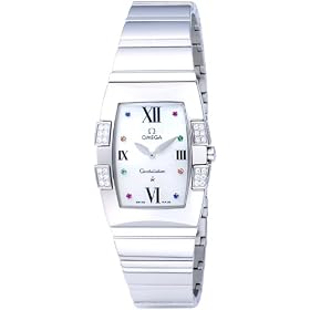 [�I���K]OMEGA �r���v  CONSTELLATION QUADRA �R���X�e���[�V�����N�A�h�� 1586.79 ���f�B�[�X �y���s�A���i�z