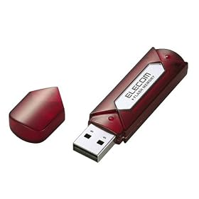 ELECOM USB2.0�t���b�V�������� 128MB ���b�h�V���o�[ MF-AU2128RS