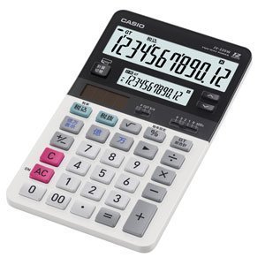 【クリックで詳細表示】CASIO ジャスト型ツイン液晶電卓 JV-220W-N