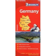 Michelin Germany/ Allemagne: 718 National, Road and Tourist Map