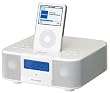Princeton I-Bird FM/AM���W�I���ږڊo�܂��@�\�t��iPod��p�}���`���f�B�A�X�s�[�J�[ �z���C�g PSP-MSSACW